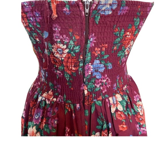 Vintage 80’s multi colored floral print halter neck dress w/sweetheart neckline - Picture 8 of 14